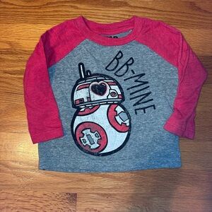 Star Wars Red and Gray BB-8 Kids Shirt